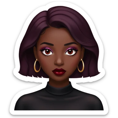 cewe dark feminim maroom sticker