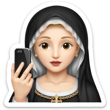 emoji della madonna che si scatta un selfie 
 sticker