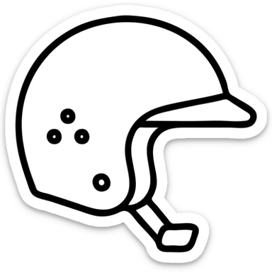 white helmet, with subtle shading, minimalistic icon style sticker