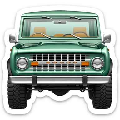 lunar green classic ford bronco sticker