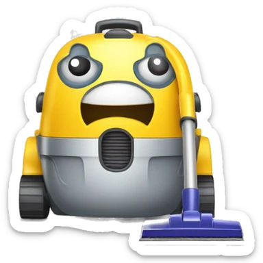 a clumsy vaccum cleaner sticker