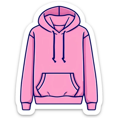 Pink hoodie with Victoria's Secret PINK logo sticker
