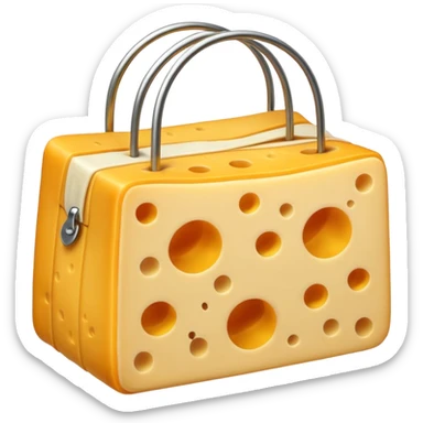 Crea un emoji estilo caricatura de una bolsa de Cheese Tris. sticker