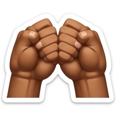 Two fists crossed over each other at the wrists  sticker