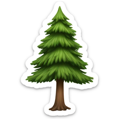 realistic fir tree sticker