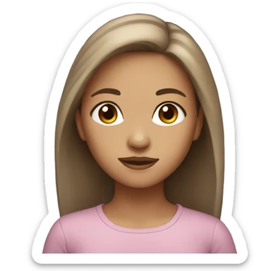 Brown-eyed girl with light brown hair sticker