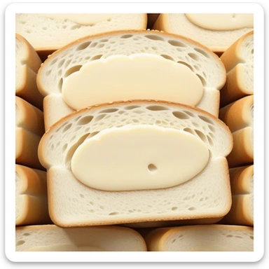 white bread slices stacked sticker