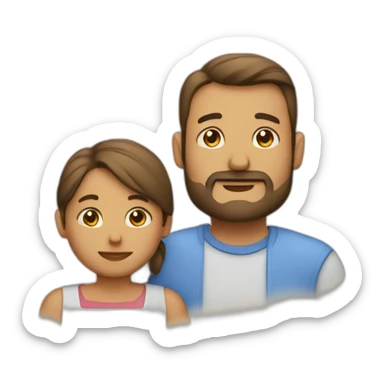 father, mother, son, daughter sticker