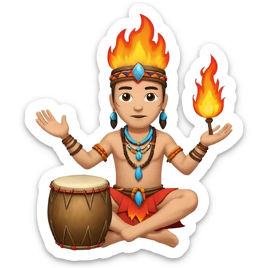 SHAMAN DRUM FIRE sticker
