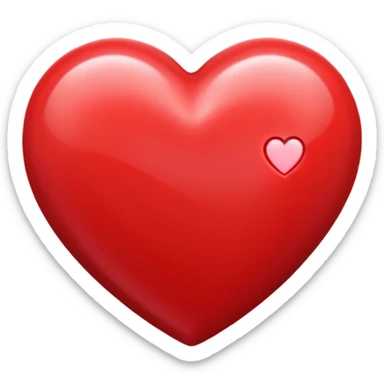 Crimson color heart sticker