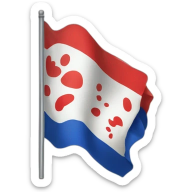 drapeau francais qui se fait frapper par les japonais sticker