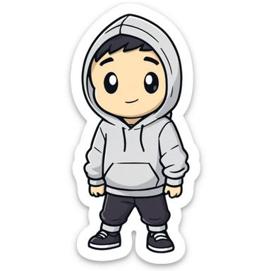￼ Gojo wearing a hoodie ￼ sticker