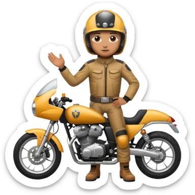 motorcycle human with helmet full body sticker