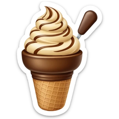 bolitas de helado de cafe  sticker