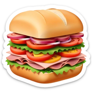 light pink sub sandwich sticker