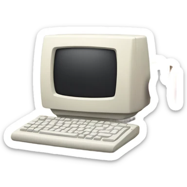 Apple computer on table sticker