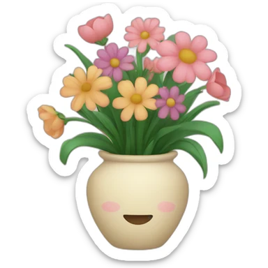 flowers in a vase sticker