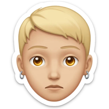 emoji with *NO* eyebrows staring into your soul  sticker