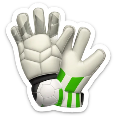 Goalkeeper gloves with soccer ball sticker