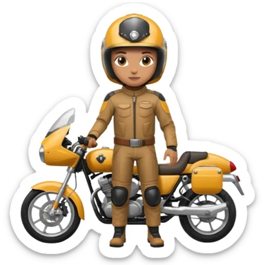 motorcycle human with helmet full body sticker