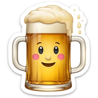 bier emoji gekennzeichnet mit "Freitags-Fübi" um 17 Uhr sticker