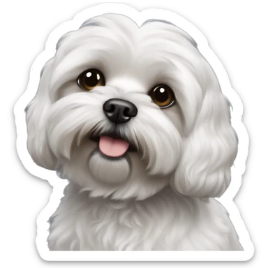 a black dog little shih poo that are growth hacking sticker