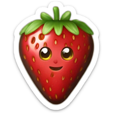 chocolate dipped strawberry sticker