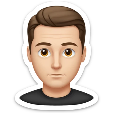 white dude with slick back hair sticker