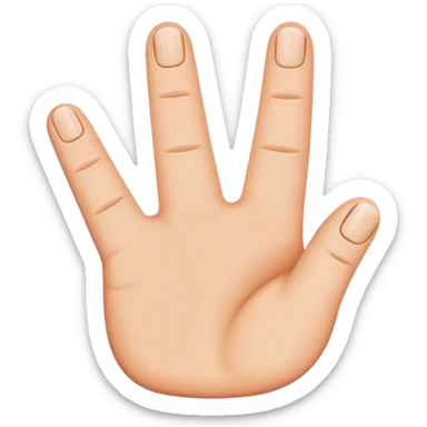 Letter A with fingers sticker