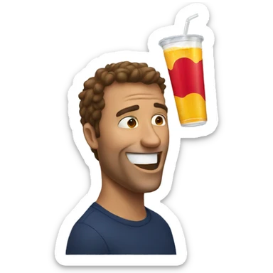 The man who drinks redbull sticker