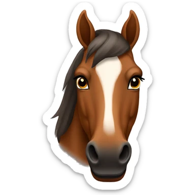 Brown horse From the front sticker