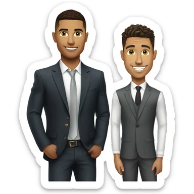 Me standing with Ronaldo Cristiano  sticker