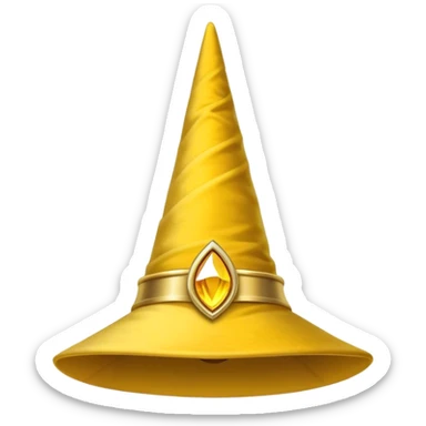 yellow wizard hat sticker