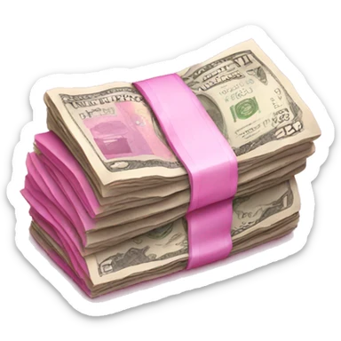 Pink money sticker