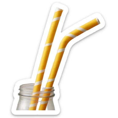 Colored Paper straw sticker
