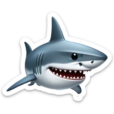 Shark with a top hat sticker