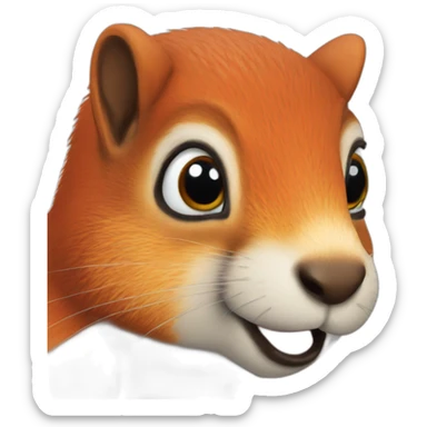 Chilean squirrel sticker