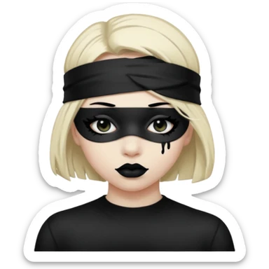 blindfolded emo sticker