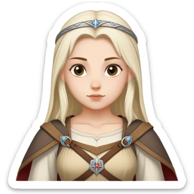 medieval cloth worn by a DnD themed fantasy female character. basic low level cloth. cloth only above the waist. The cloth are only above the waist. sticker