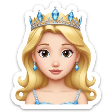 Disney princess face with tiara sticker