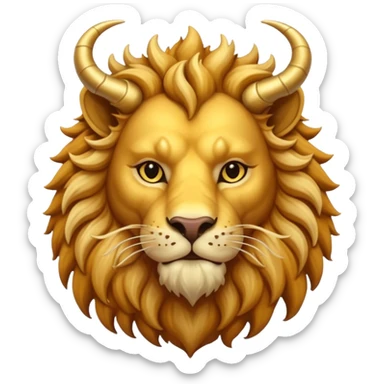 mythical horned lion sticker