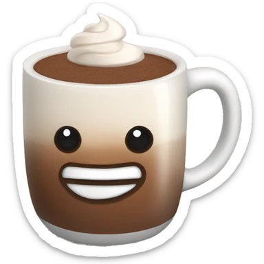 Hot cocoa in a mug sticker
