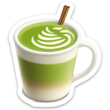 Matcha latte sticker