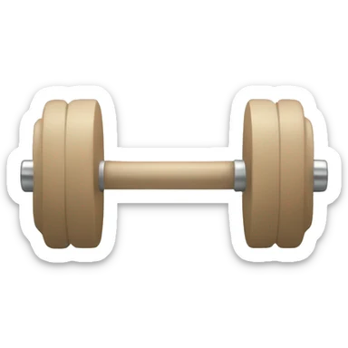 beige dumbbells sticker