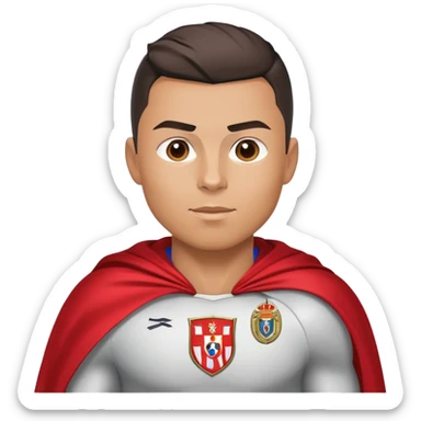 Ronaldo doing the sui with a cape sticker