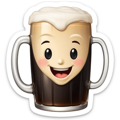 Guiness with winking face sticker