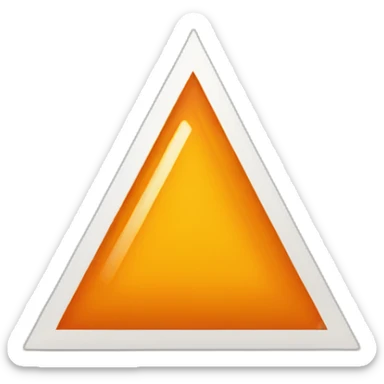 Triangle orange 3 part sticker