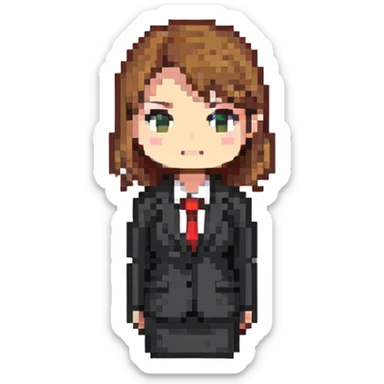 chibi businesswoman in office attire sticker