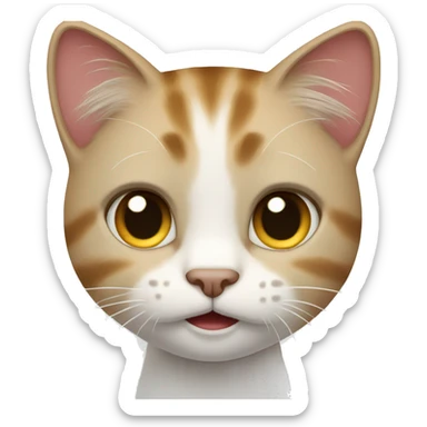 cat say bye bye sticker