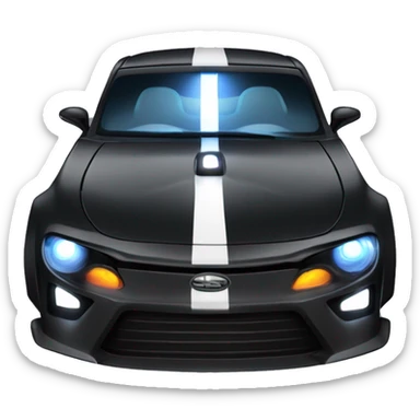 Fr-s Haunted Darth Vader’s ice cube race car with bright white headlights and light saber bumpers  sticker